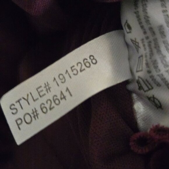 Alex Evenings NWT Wine Velvet Ruched Beaded 3/4 Sleeve Cocktail Dress Size 14 - Picture 10 of 10